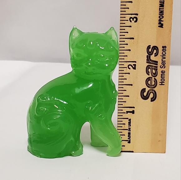 Franklin Mint Green Cat Figurine - Picture 10 of 10